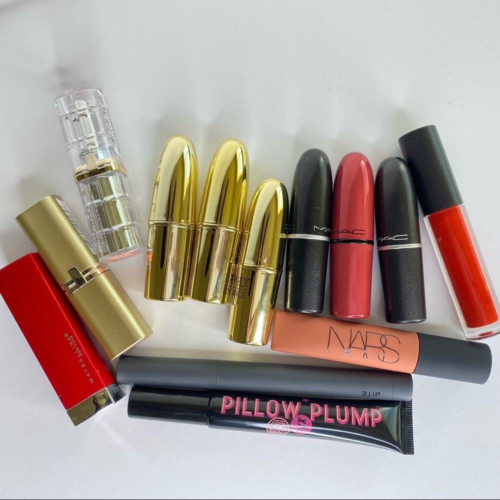 Lot of Lipsticks, lip products- Mac, Nars, Bite Beauty, Gerard Cosmetics